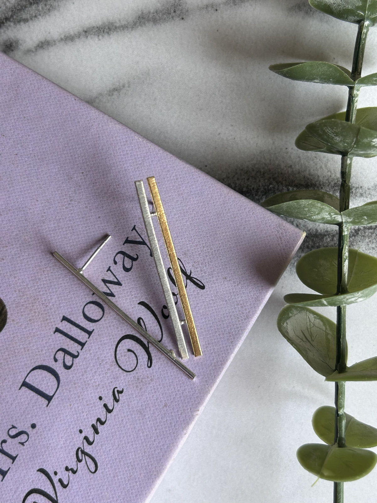 Magic wand Dual tone Earrings
