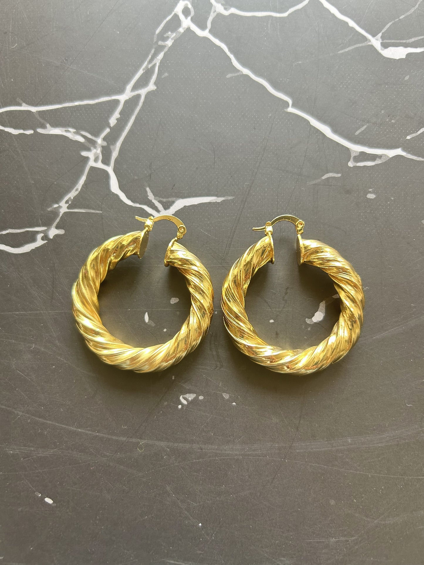 Braided Golden Hoops