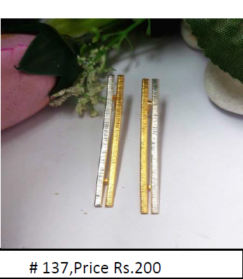 Magic wand Dual tone Earrings